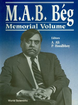 cover image of M.a.b. Beg Memorial Volume